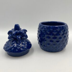 Vintage Guldkroken Cobalt Ceramic Pineapple Jar ca. 1960's