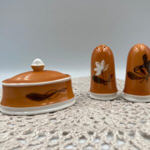 Vintage Susie Cooper Cruet Set - Salt, Pepper, Lidded Mustard Dish