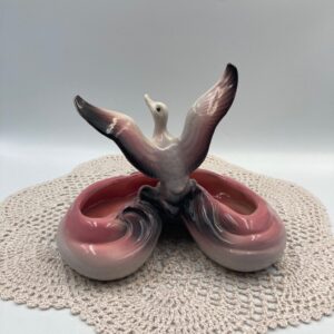 HULL Pottery Pink & Grey Flying Duck Planter #79