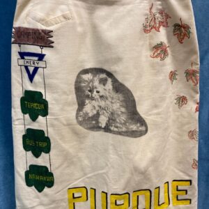 AMAZING c. 1964 Senior Cords Skirt from Purdue High School, Indiana