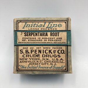 1910-1930 CRUDE DRUGS - S.B. Penick & Co. - Serpentaria Root - Sealed