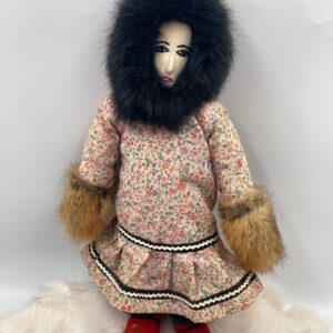 Authentic Canadian Eskimo made Doll, great detail, woman doll