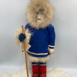 Authentic Canadian Eskimo "Old Man" Doll with tag, Coppermine Nunavut Canada