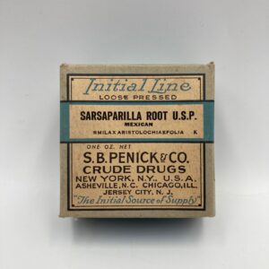 C. 1910-1930 CRUDE DRUG - S.B. Penick & Co. - Sarsaparilla - Sealed