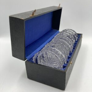 11 of 12 Dutch Crystal Coasters in Vintage Display Box