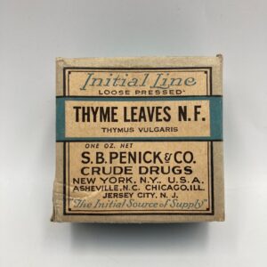 Circa 1910-1930 CRUDE DRUG - S.B. Penick & Co. - Thyme - Sealed