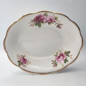 Royal Albert American Beauty Oval Vegetable Bowl, Bone China, Made in England