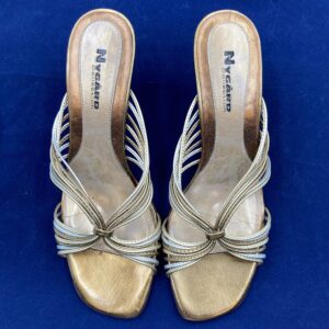 NYGARD Collection Gold Sandals with Silver and Copper Colored Straps - Size 9M