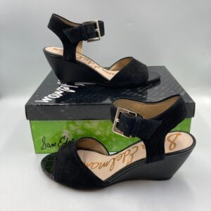 SAM EDELMAN Shirley Black Suede Shoes - Size 8.5