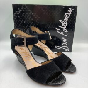 SAM EDELMAN Shirley Black Suede Shoes - Size 8.5