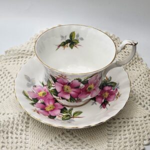 Royal Albert Prairie Rose Cup and Saucer, made in England