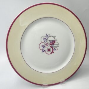 Rare Limoges Art Deco Dinner Plate With Native American Design, Bernardaud & Co