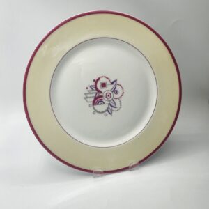 Rare Limoges Art Deco Dinner Plate With Native American Design, Bernardaud & Co