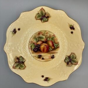 Aynsley Orchard Gold Scalloped Fruit Centre Bowl