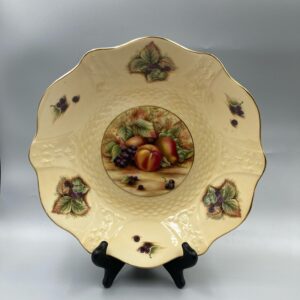 Aynsley Orchard Gold Scalloped Fruit Centre Bowl