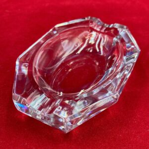 Signed Val St. Lambert Crystal Ashtray