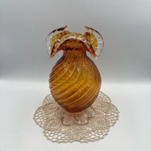 MCM Amber Swirl CHALET Glass Vase