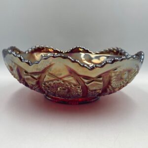 Imperial Octagon Carnival Glass Berry Bowl