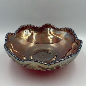 Imperial Octagon Carnival Glass Berry Bowl