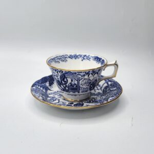 Royal Crown Derby Blue Mikado Cup and Saucer, 1979/1980 backstamps