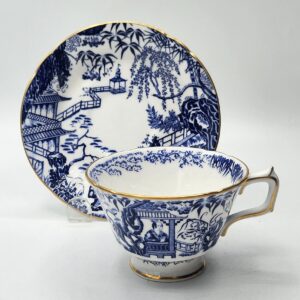 Royal Crown Derby Blue Mikado Cup and Saucer, 1979/1980 backstamps