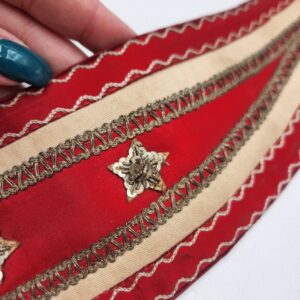 International Order of Odd Fellows Red Collar with Metallic Stars and Trim