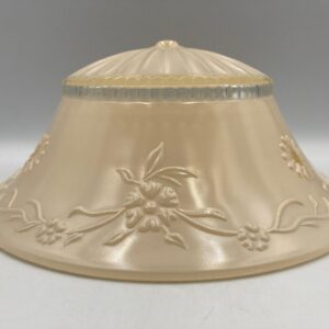 Vintage 50s Light Peach Colour 3 Chain Ceiling Shade with Floral Design