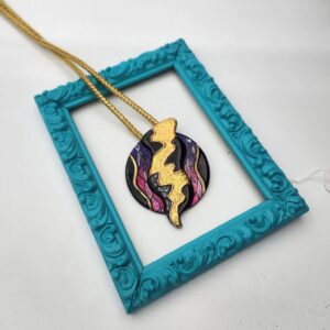 David Detz Hand Painted Statement Necklace