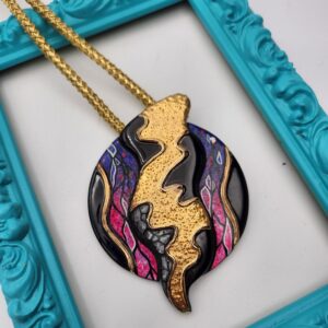 David Detz Hand Painted Statement Necklace