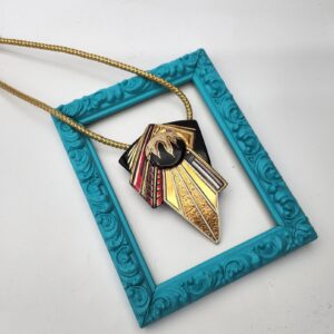 David Detz Hand Painted Statement Necklace