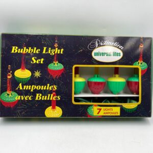 Vintage Noma Bubble Lites in Box, strand of 7 indoor lights, all tested and bubbling