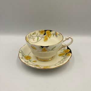 Vintage Paragon Cup and Saucer with Yellow Floral Design