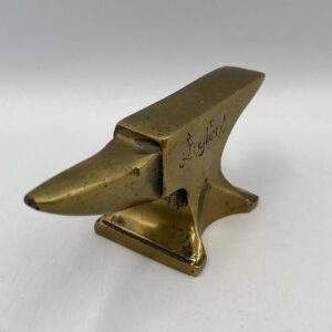 Vintage Solid Brass Jewelers Anvil - Marked England