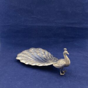 Art Nouveau GORHAM STERLING Silver Peacock Figurine, Sterling Silver Peacock Dish, Gorham Sterling Durgin Division