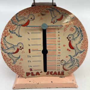 1940s Vintage Pink PLA-Scale Toy Scale - Made in U.S.A. Pink Toy Scale