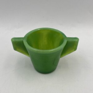 Vintage Akro Agate Green Toy Sugar Bowl