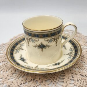 Minton Grasmere Blue Demitasse Cup and Saucer