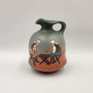 Weller Dickens Ware Pottery Jug; Men Playing Checkers Jug