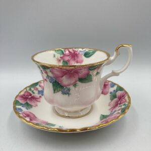 Royal Albert China Lydia Teacup and Saucer Set