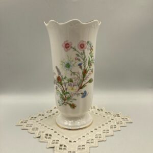 AYNSLEY Wild Tudor 8" Fine Bone China Vase, made in England