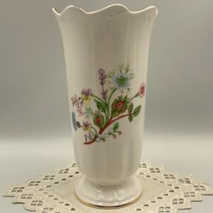 AYNSLEY Wild Tudor 8" Fine Bone China Vase, made in England