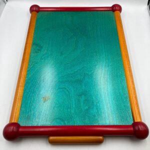 Post Modern Multi-Coloured Wooden Serving Tray By MANZONI PIETRO