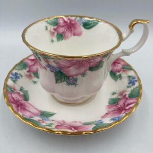 Royal Albert China Lydia Teacup and Saucer Set