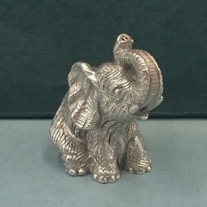 Vintage Signed Lucchesi FARO 925 Sterling Silver Electroform Elephant