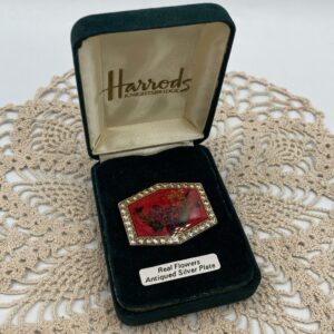 HARRODS London Flower Brooch in original box