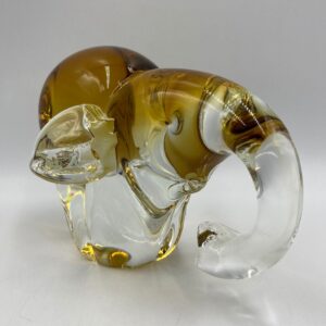 Vintage Art Glass Murano Style Elephant Paperweight with Graduated Colours