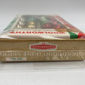 1960s Set of 2 Dozen Mini Mercury Glass Tree Ornaments - Made in Japan