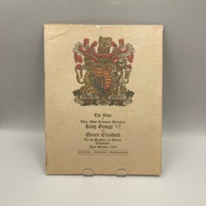 Original souvenir program of the visit of King George VI and Queen Elizabeth to the Province of Alberta, Edmonton on June 2nd, 1939