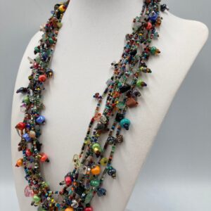 Vintage Glass Beaded Necklace - One of a Kind- Original Design