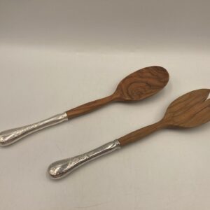 Birks Queen Mary Salad Servers with Birks Regency Plate Handles